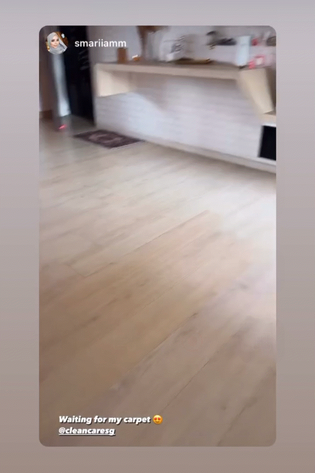 Customer Review from Instagram on the carpet rug cleaning services