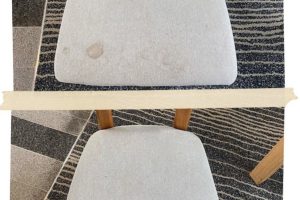 chair fabric cleaning : before and after image
